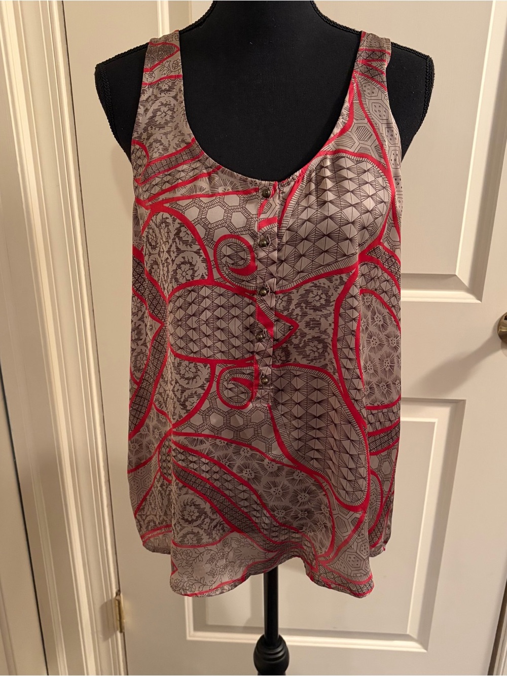 Aqua Sleeveless Scoop Neck Blouse